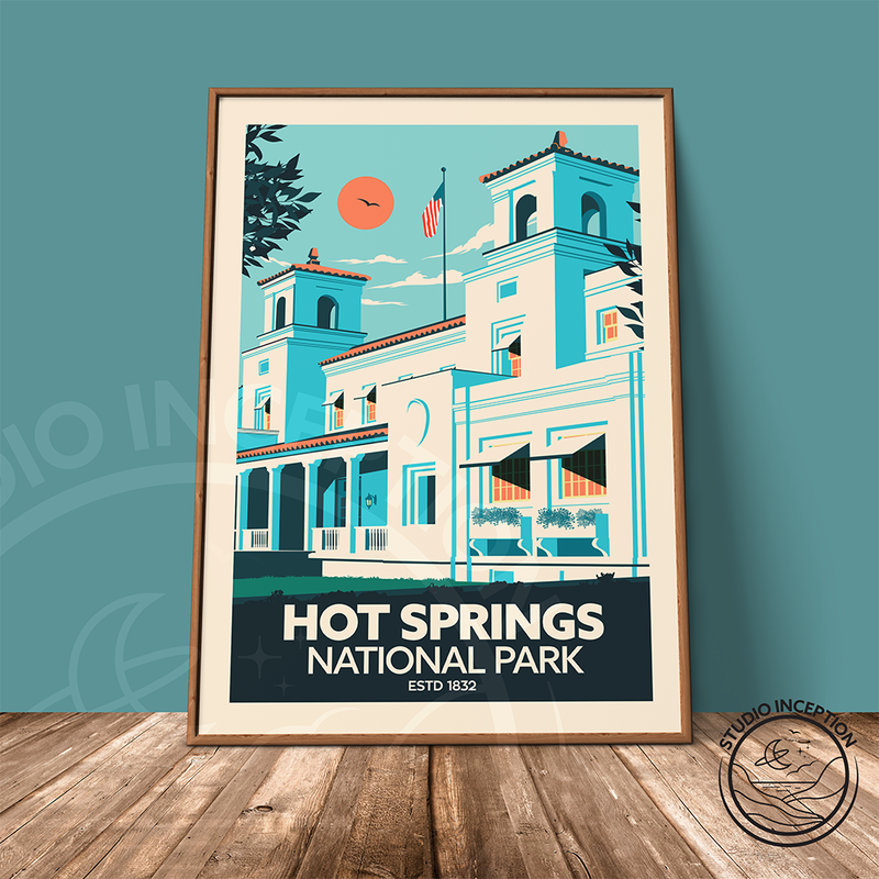 Hot Springs National Park Traditional Style Print