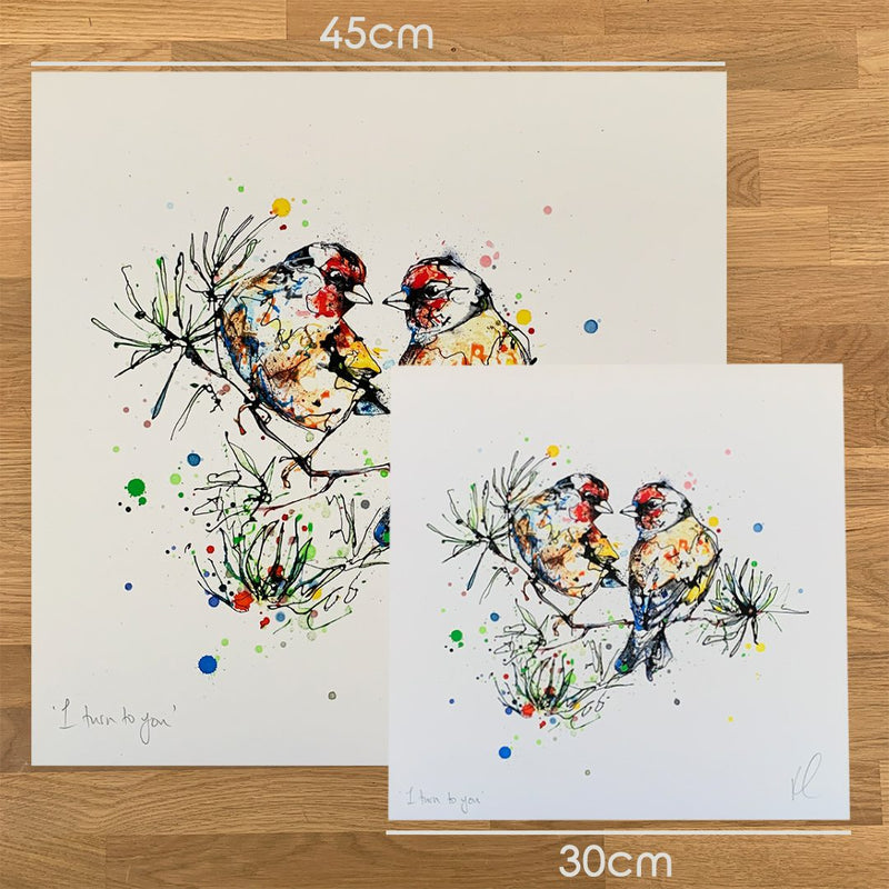 I Turn To You - Goldfinch Print with Size and Presentation Options