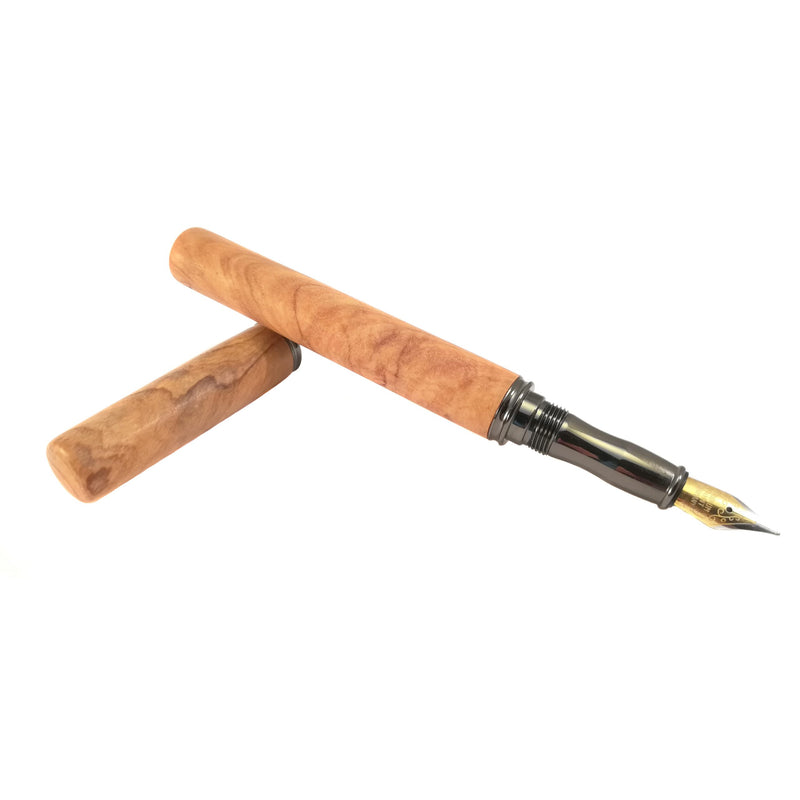 Solid Bethlehem Olive wood fountain pen