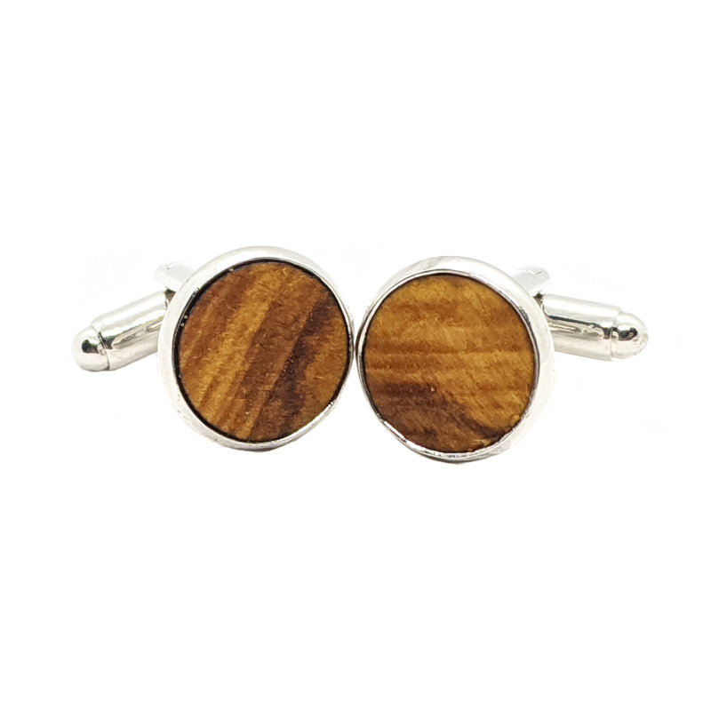 Bethlehem Olive wood inlay cufflinks