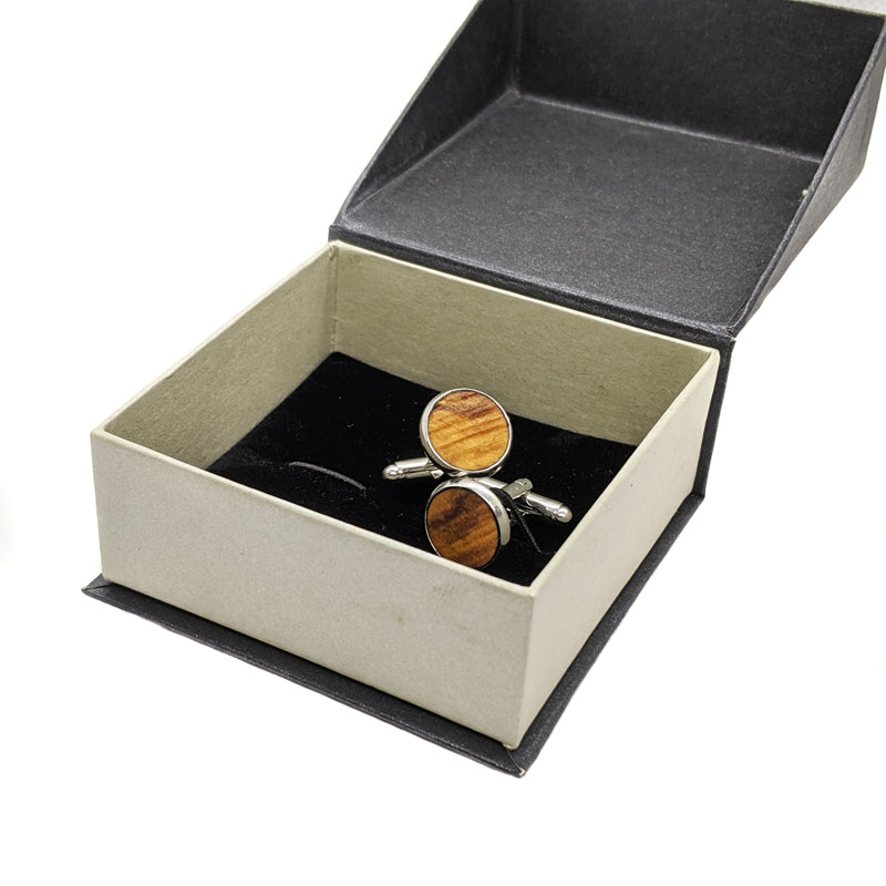 Bethlehem Olive wood inlay cufflinks