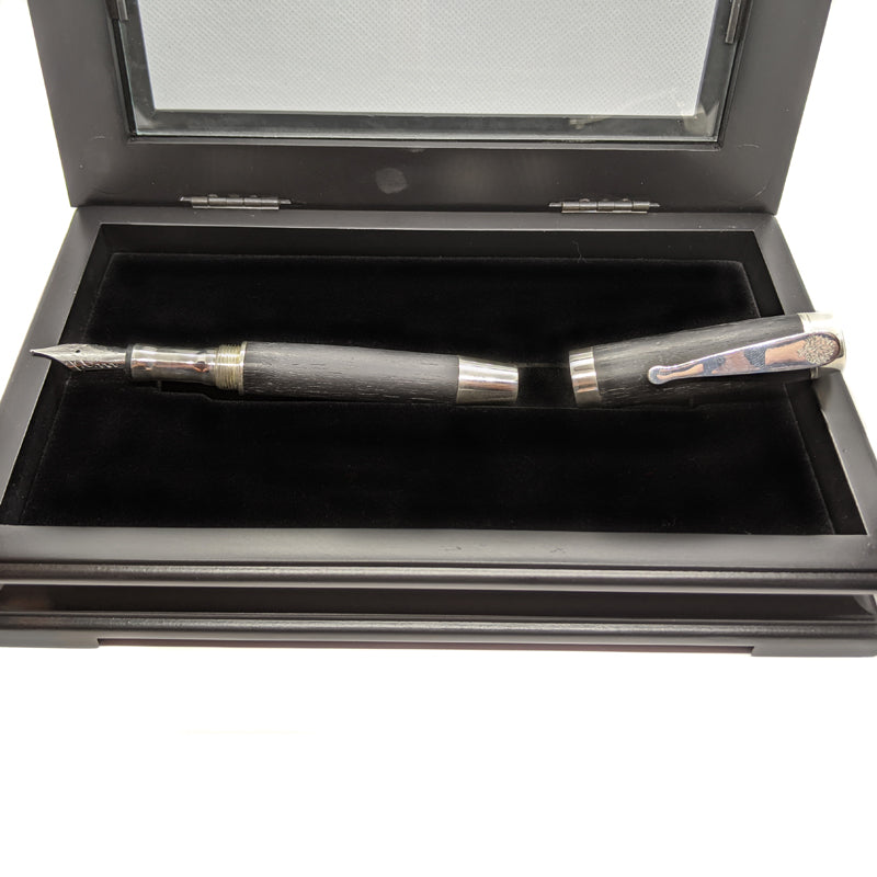 Sterling silver and Irish Bog Oak fountain pen