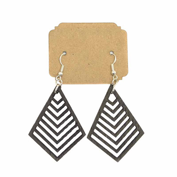 Irish bog oak geometric earrings