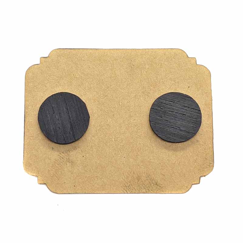 Irish bog oak and sterling silver stud earrings