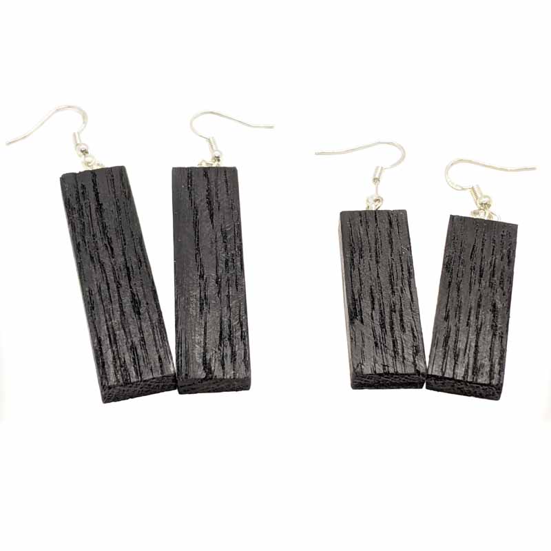 Irish bog oak dangle earrings