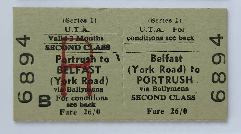 Northern Ireland 'North Coast' framed railway tickets - Range 2