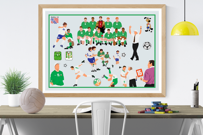 Republic of Ireland USA 94 Collage Print