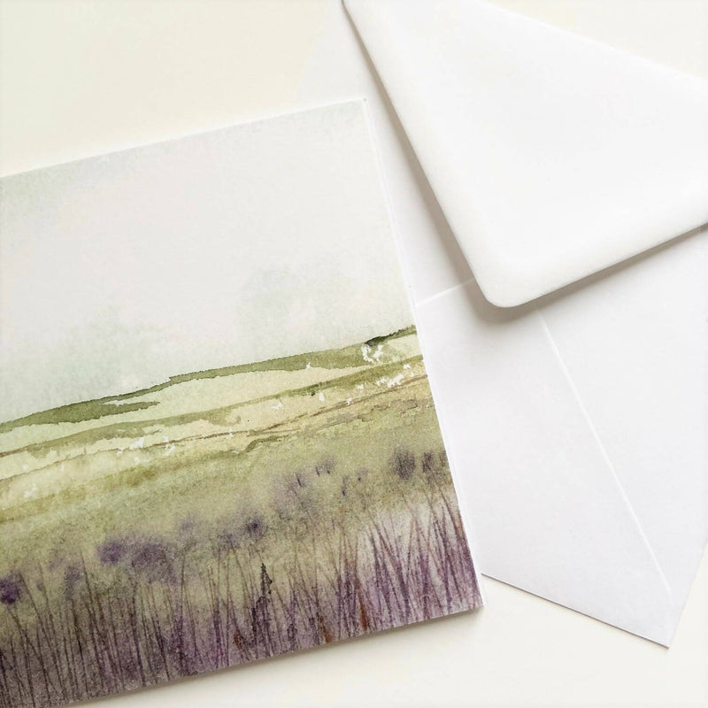 'Colour on the Hill' greetings card