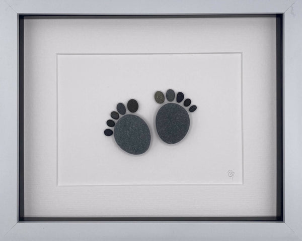 Baby Feet Pebble Art