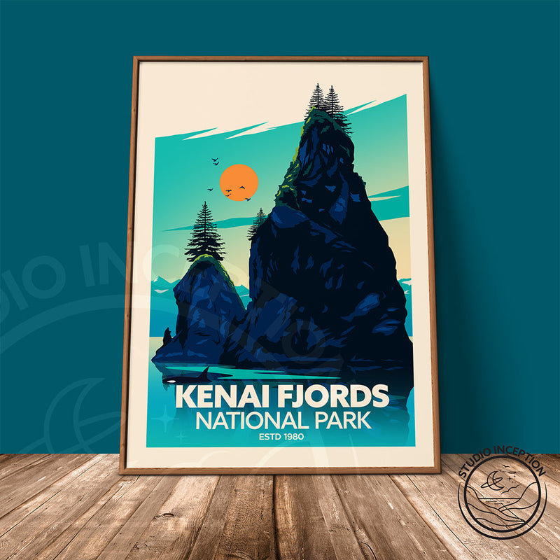 Kenai Fjords National Park Traditional Style Print