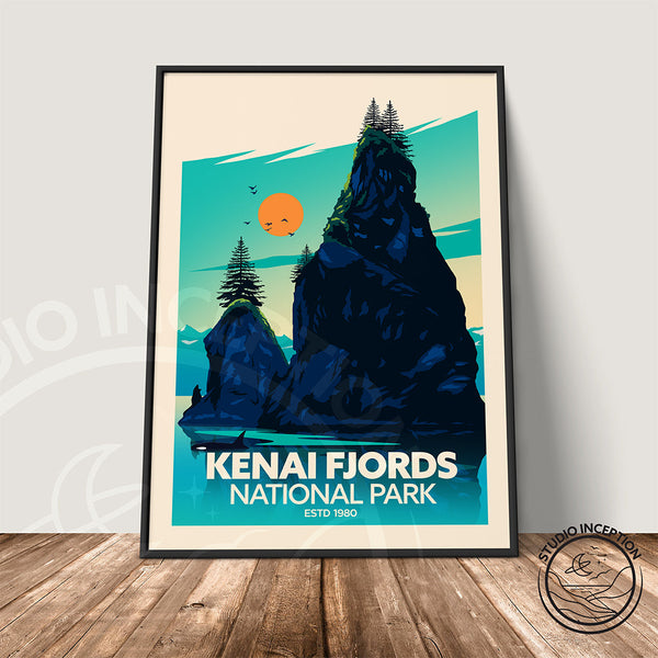 Kenai Fjords National Park Traditional Style Print