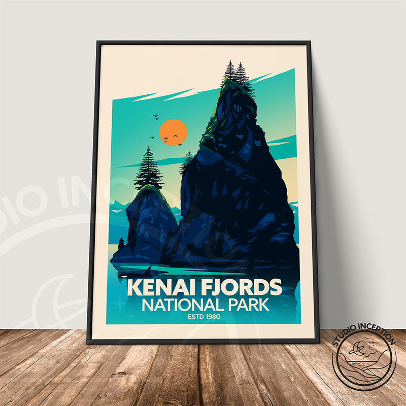 Kenai Fjords National Park Traditional Style Print