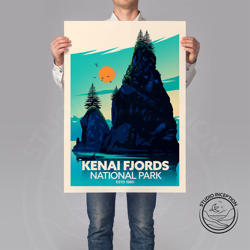 Kenai Fjords National Park Traditional Style Print