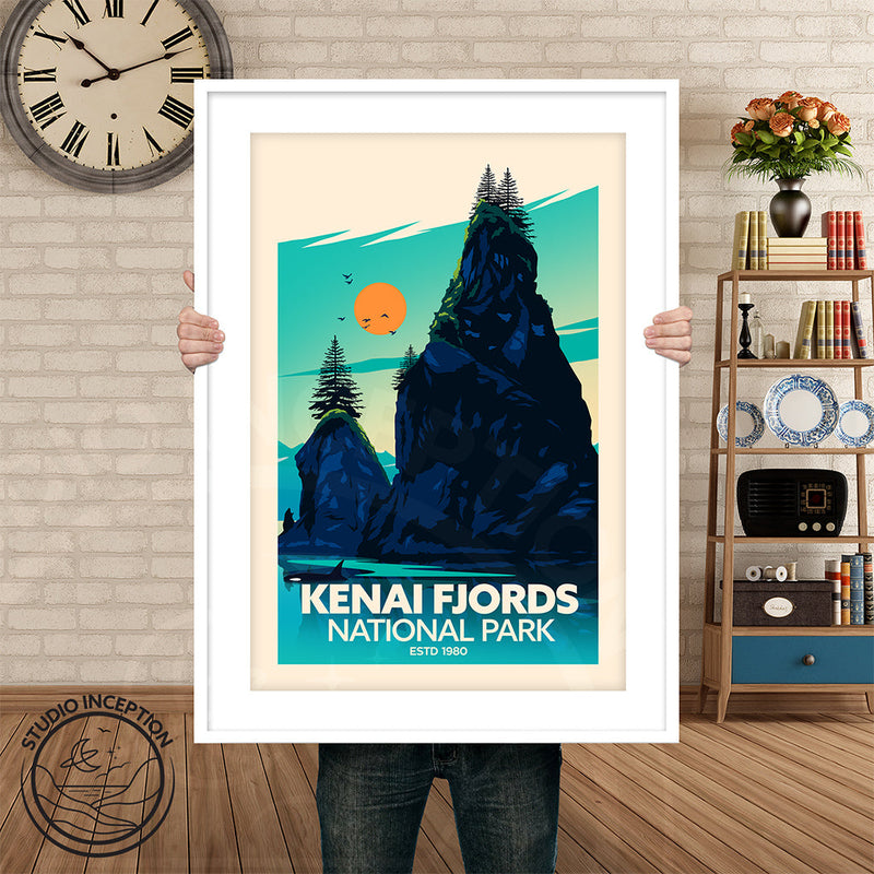 Kenai Fjords National Park Traditional Style Print