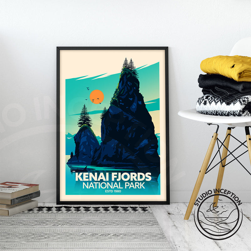 Kenai Fjords National Park Traditional Style Print