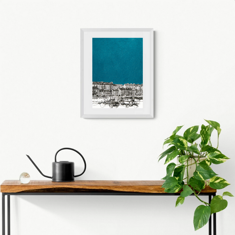 Kerr Street Portrush giclée print perspective small portrait framed