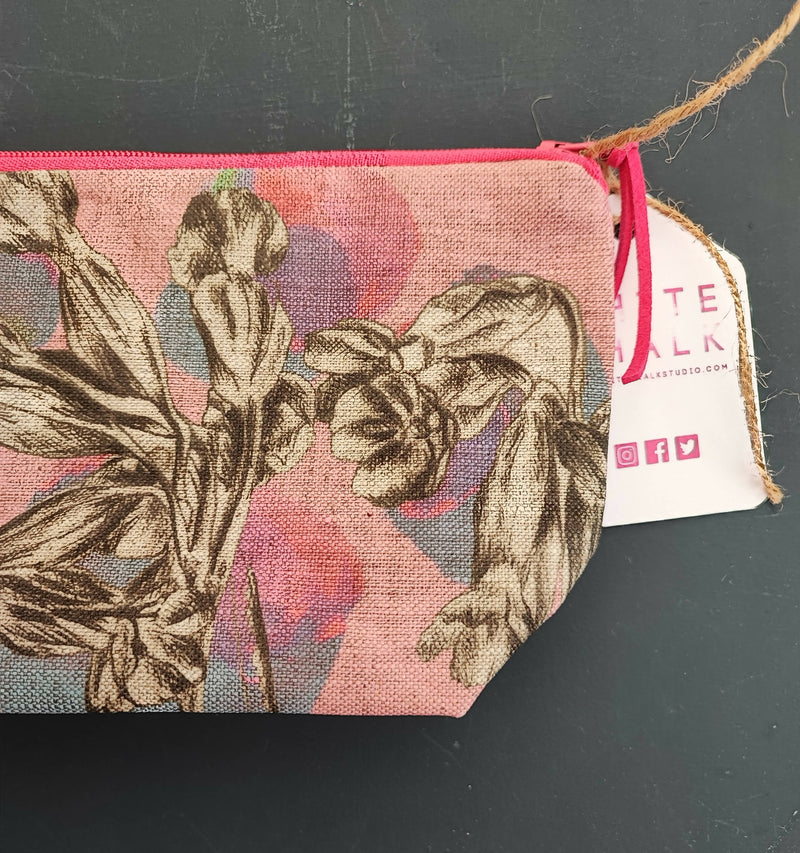 Summers Day' Irish Linen Zip Pouch