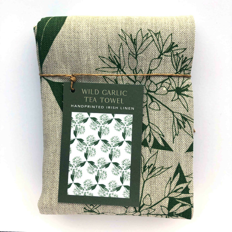 Wild Garlic Irish Linen Tea Towel