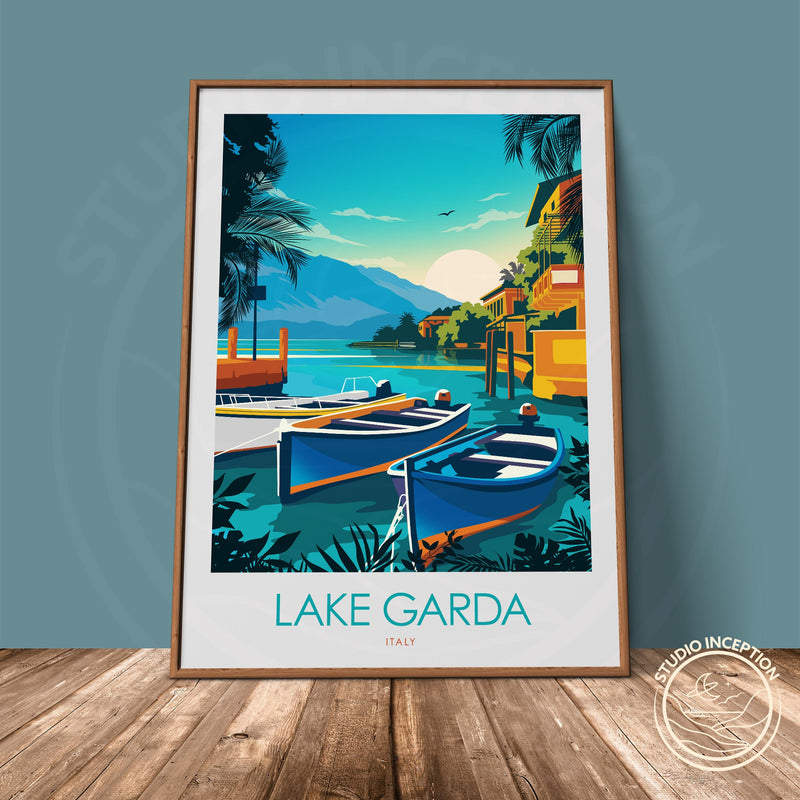 Lake Garda Italy Minimalist Print