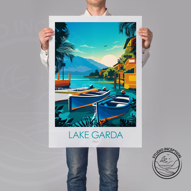 Lake Garda Italy Minimalist Print