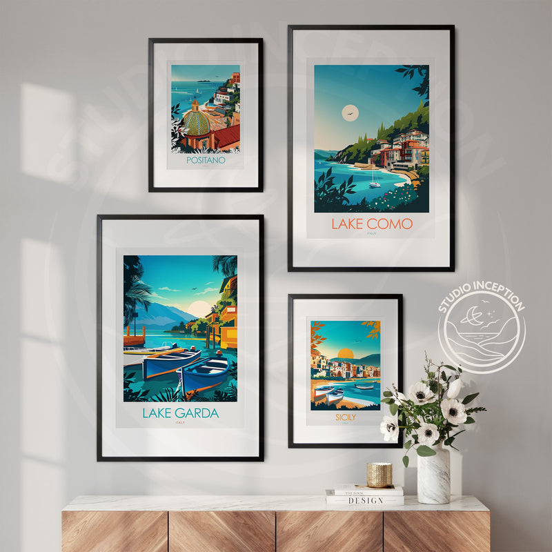 Lake Garda Italy Minimalist Print