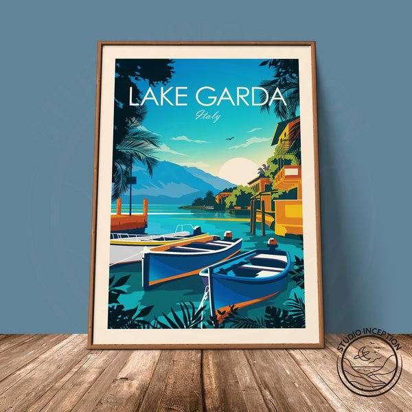 Lake Garda Italy Traditional Style Print