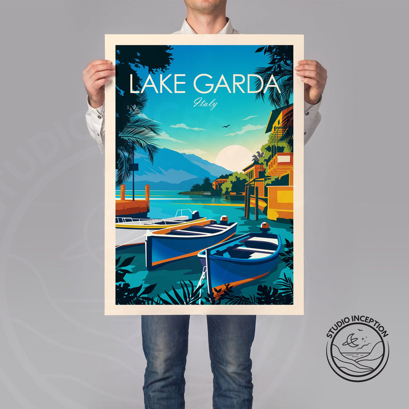 Lake Garda Italy Traditional Style Print