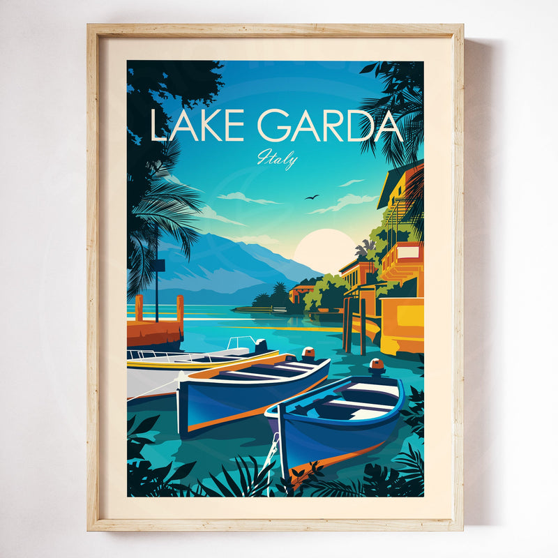 Lake Garda Italy Traditional Style Print