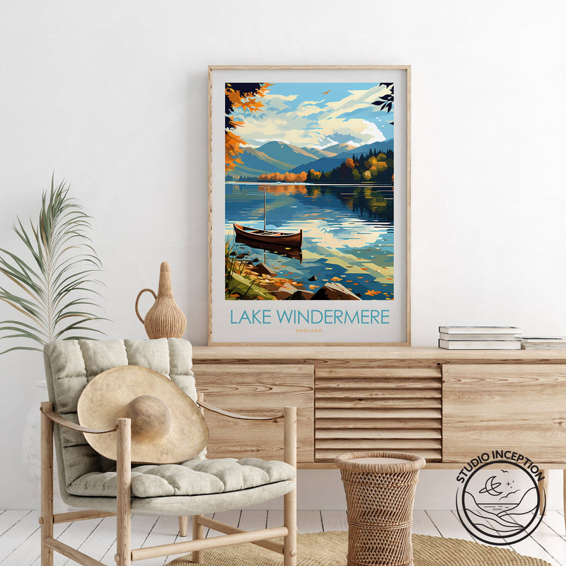 Lake Windermere Minimalist Print