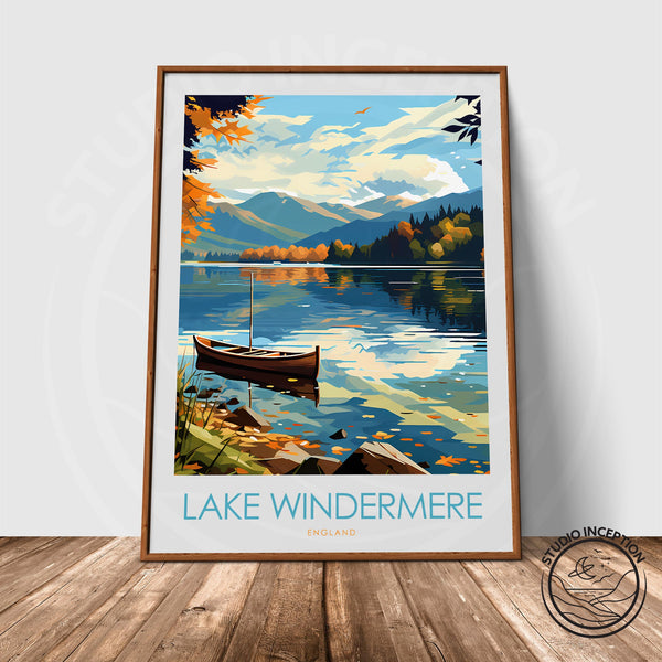 Lake Windermere Minimalist Print