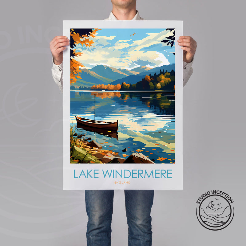 Lake Windermere Minimalist Print