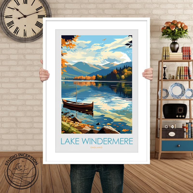 Lake Windermere Minimalist Print