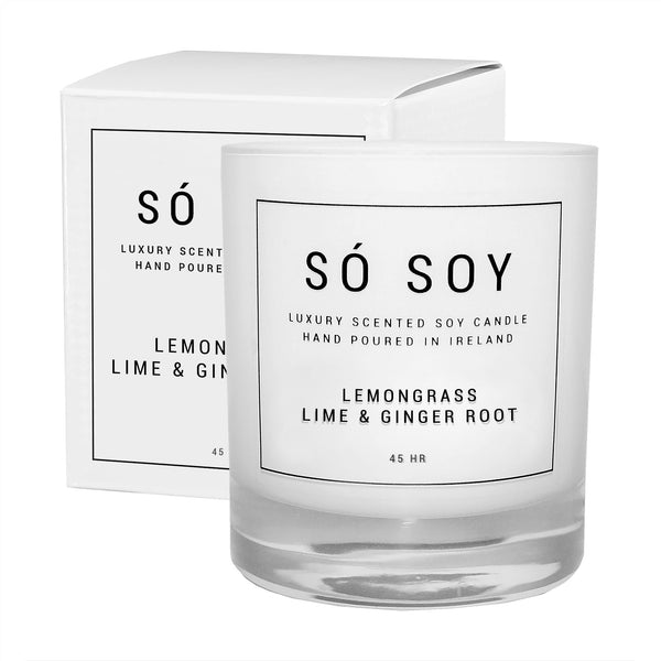 Lemongrass, Lime + Ginger Root Candle - So Soy