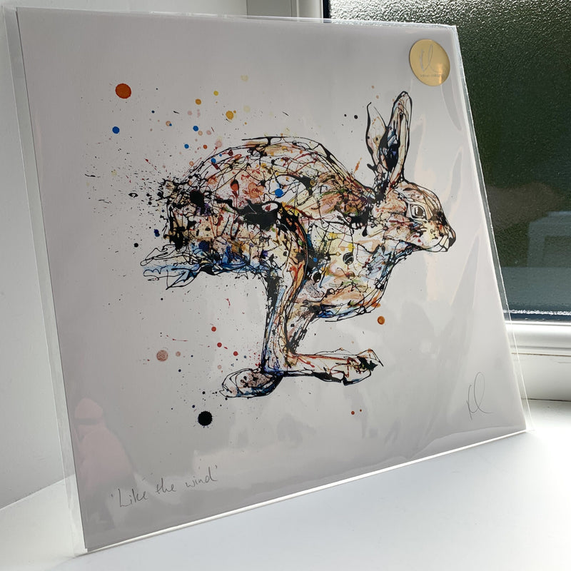 Like the Wind - Hare Print with Size and Presentation Options