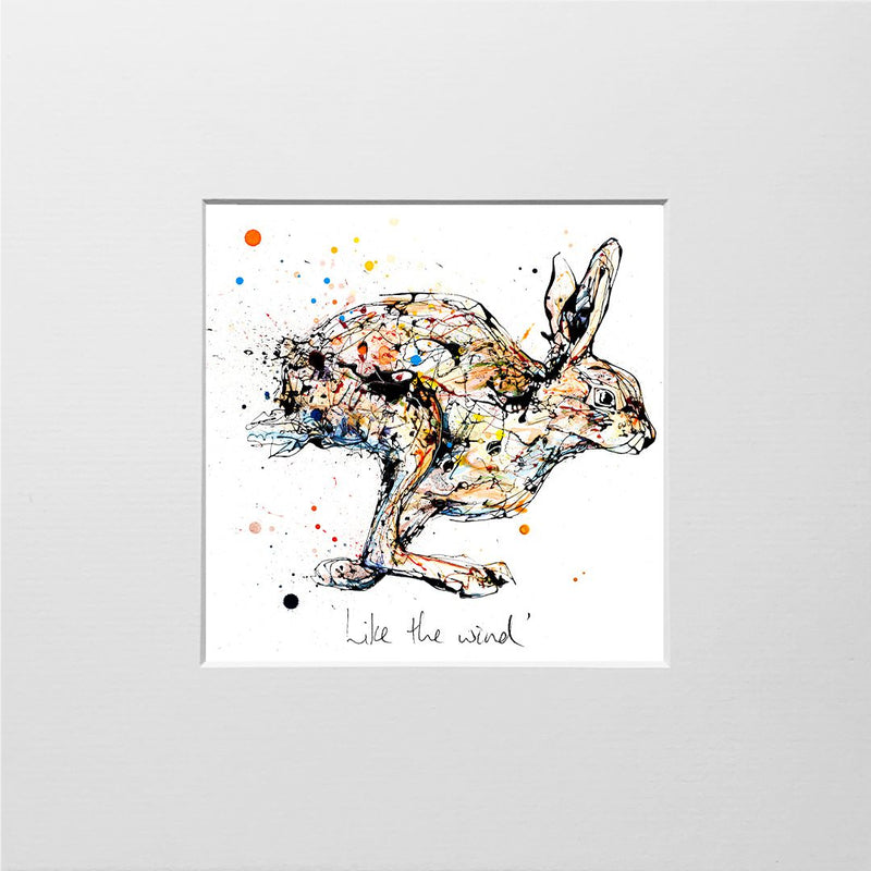 Like the Wind - Hare Print with Size and Presentation Options