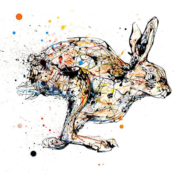 Like the Wind - Hare Print with Size and Presentation Options