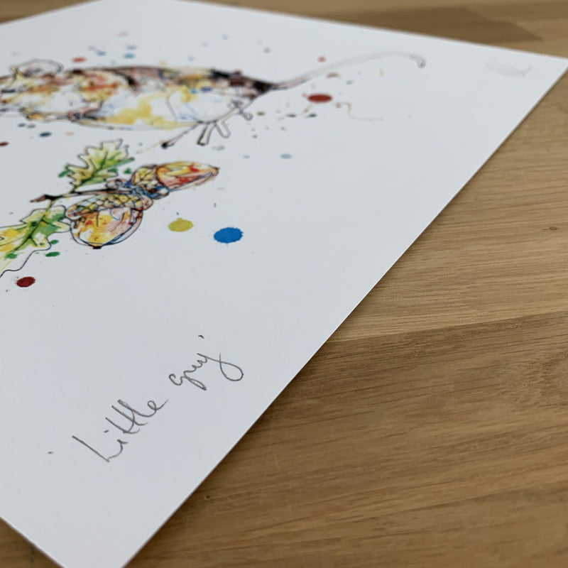 Little Guy - Mouse Print, 30x30cm with Size and Presentation Options