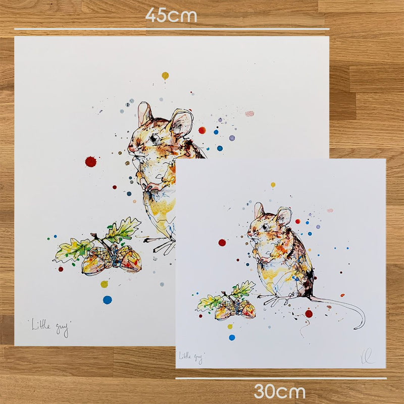 Little Guy - Mouse Print, 30x30cm with Size and Presentation Options