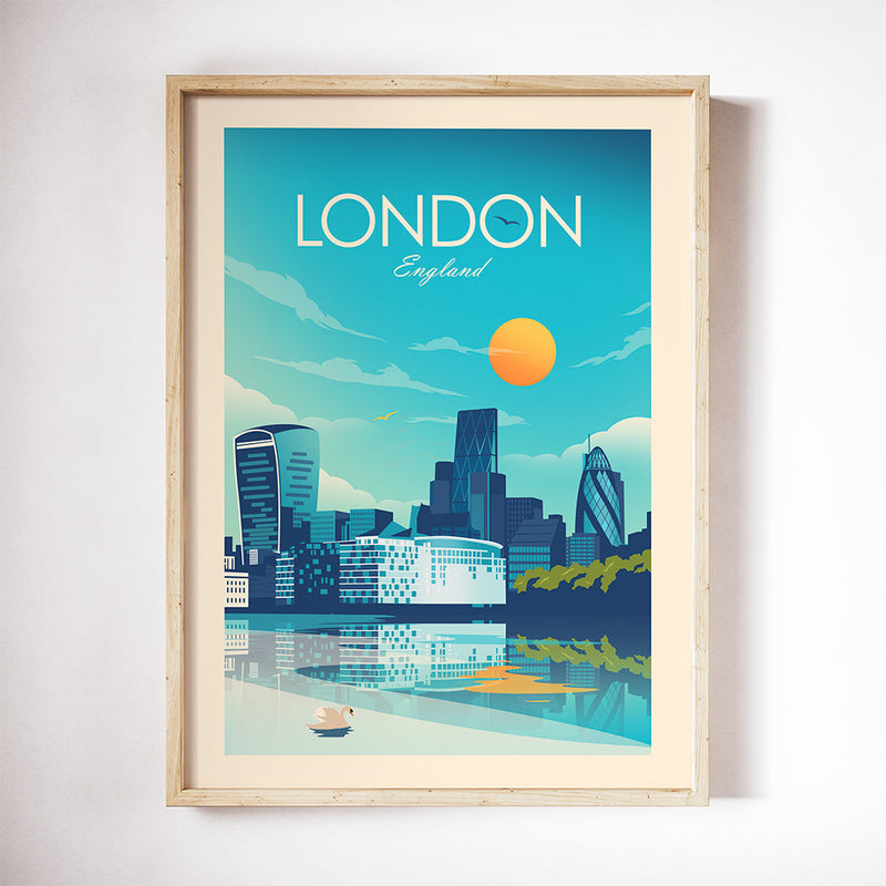 London Skyline Traditional Style Print
