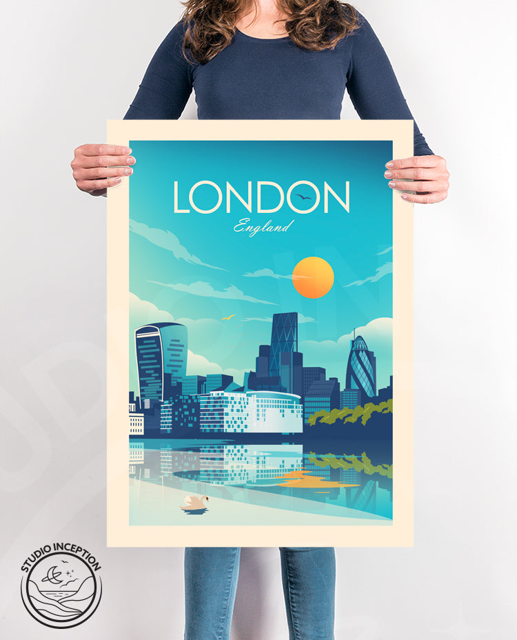 London Skyline Traditional Style Print
