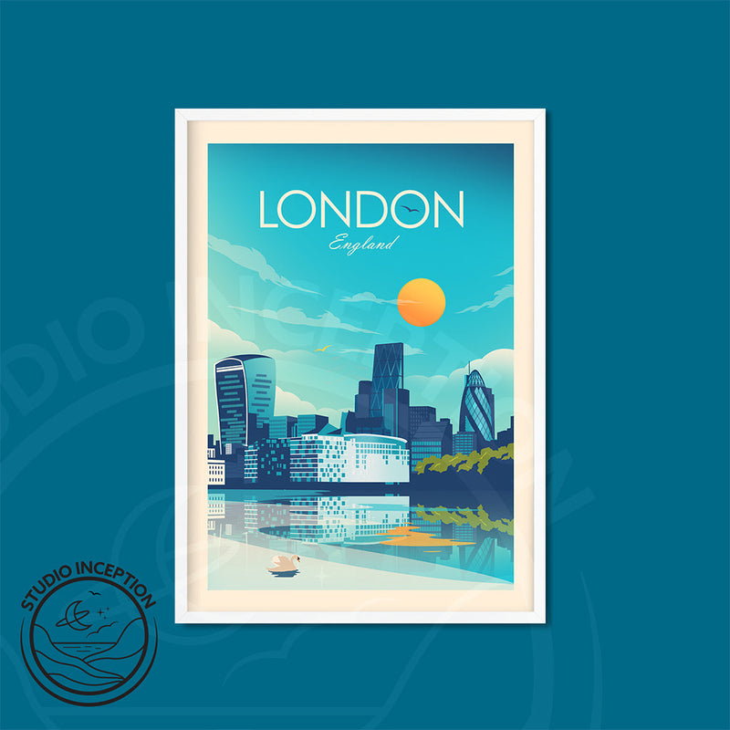 London Skyline Traditional Style Print