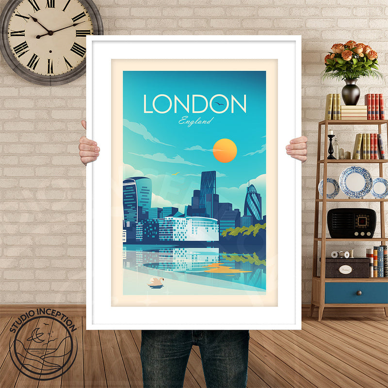 London Skyline Traditional Style Print