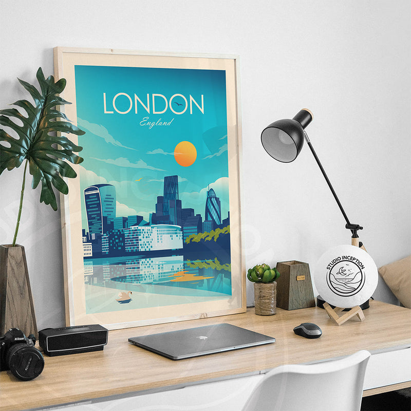 London Skyline Traditional Style Print