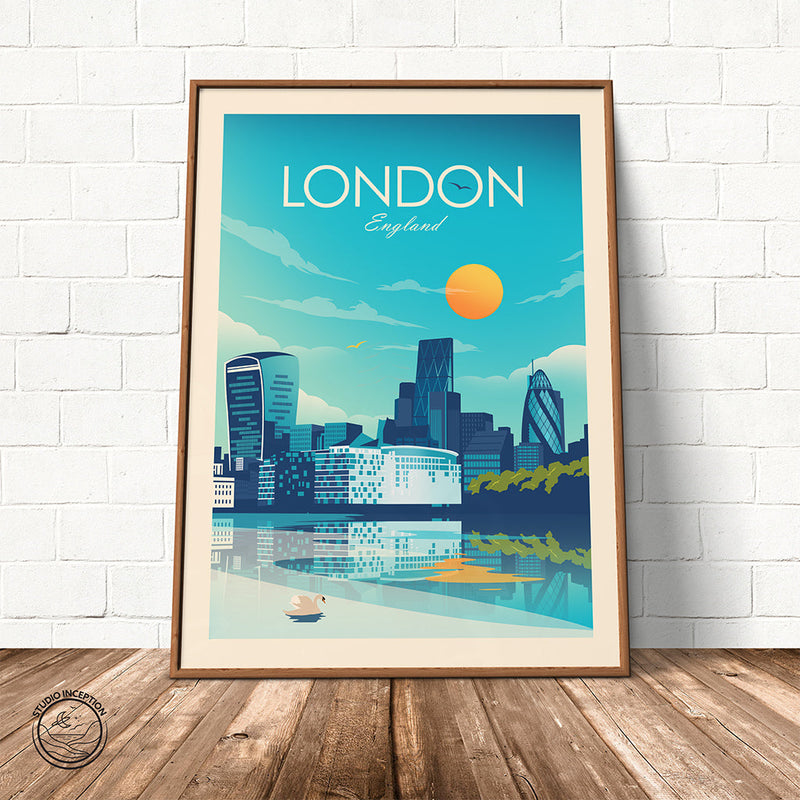 London Skyline Traditional Style Print