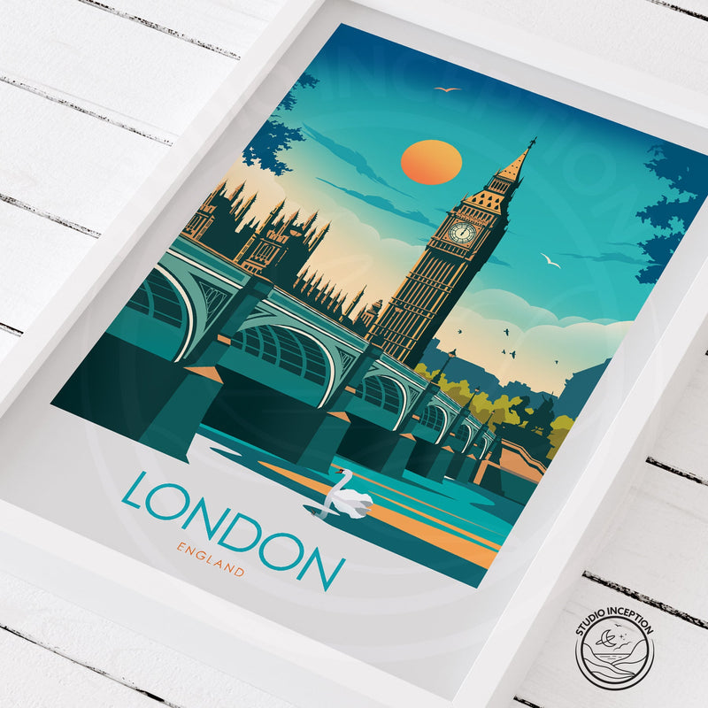 London Big Ben Minimalist Print