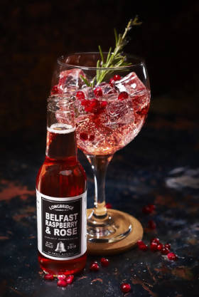 Longbridge Drinks Co Premium Mixers - Belfast Raspberry & Rose- 20cl 10 Pack (2 x Gift Boxes)