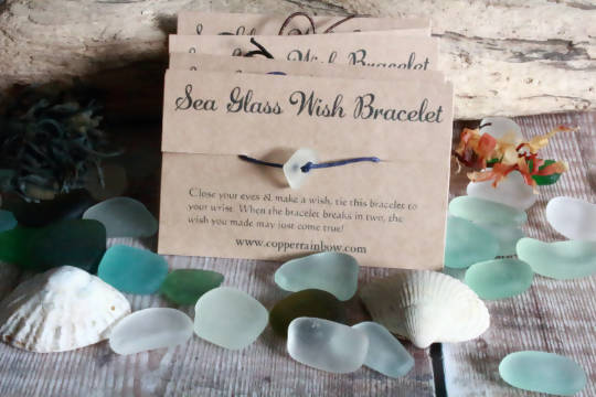 Sea Glass Wish Bracelet, Antrim Coast Sea Glass