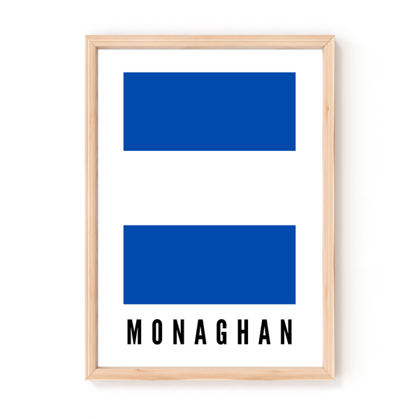 County Monaghan Flag Style A4 Print