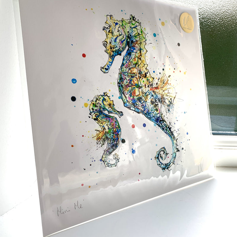 Mini Me - Seahorse Print, 30x30cm with Size and Presentation Options