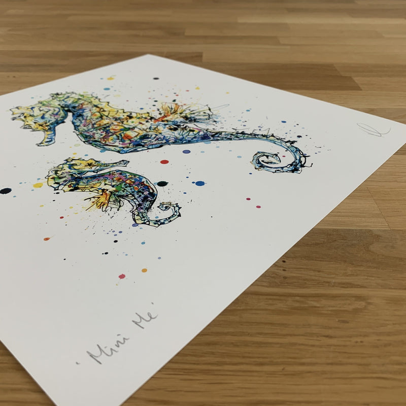 Mini Me - Seahorse Print, 30x30cm with Size and Presentation Options